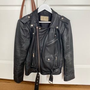 Deadwood classic leather biker jacket
